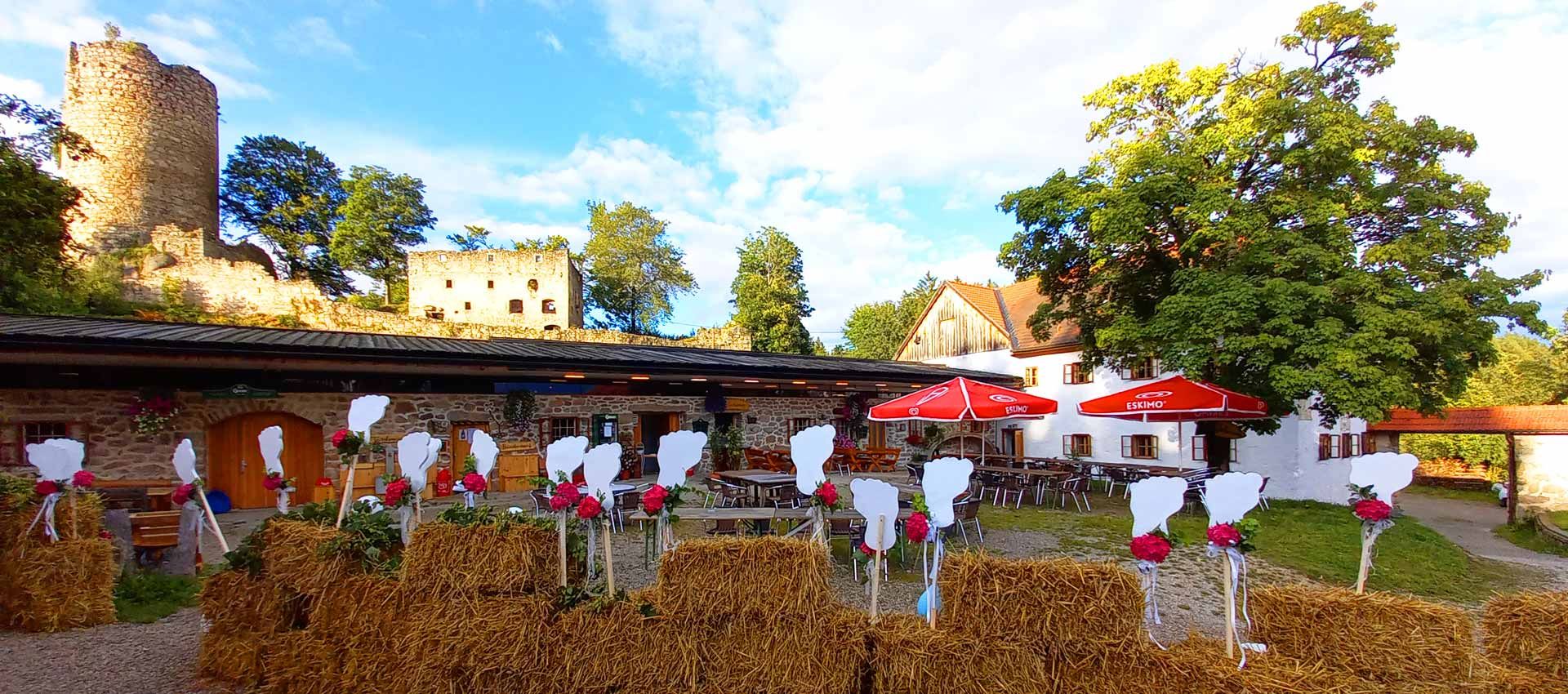 DJ Saxophon Hochzeit Burgruine Prandegg Oberösterreich